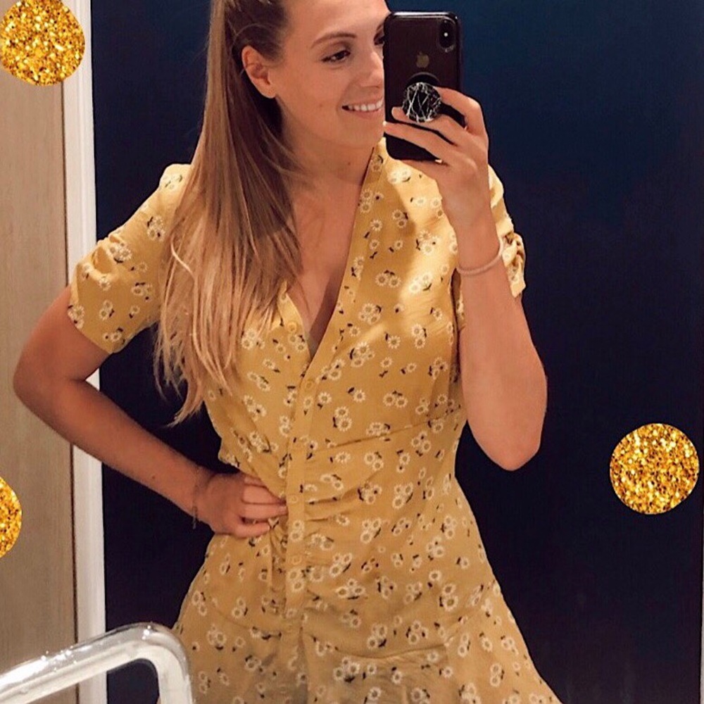 SOLD! Floral summer mini dress, French style